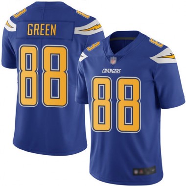 Los Angeles Chargers NFL Football Virgil Green Electric Blue Jersey Youth Limited #88 Rush Vapor Untouchable